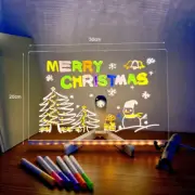 Note Board LED Night Light USB Power Message Board +7 Pen Table Lamp 20cm*30cm