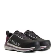 Ariat Ladies Outpace Black & Shadow Purple Composite Toe Sneakers 10040323