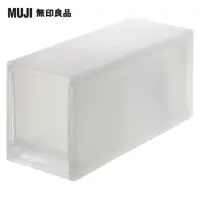 在飛比找momo購物網優惠-【MUJI 無印良品】PP盒/深型/窄/附隔板/正反疊/