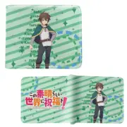 New Satou Kazuma Style A KONOSUBA BiFold Wallet Credit Card Billfold