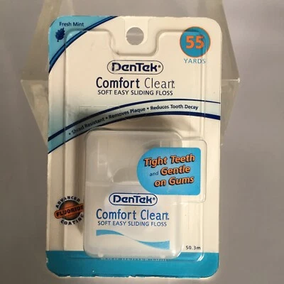 Dentek Comfort Clean Soft Easy Sliding Floss 55 Yards Fresh Mint Sealed NOS