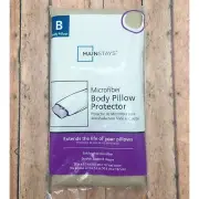 Mainstays Microfiber Zippered Pillow Protector Body Pillow Size Tan Light Brown
