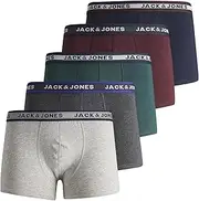 [JACK & JONES] JACK&JONES JUNIOR Boy's Boxer Shorts, Dark Green Melange/Pack: Sea Moss - Port Royal - Navy Blazer - Light Grey Melange, 10 Years