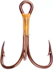 Eagle Claw Lazer Sharp Treble Hook #8 2X Strong Heavy Wire Bronze 5/Pk L374GH-8