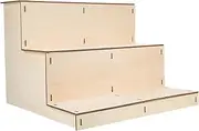 Garneck Multi Wooden Display Stand Rustic Style Riser Shelf for Perfume Jewelry Cupcakes Plants Natural Wood Retail Table Decor for Home Events
