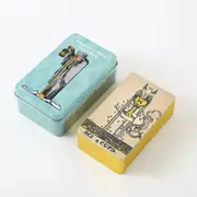 Metal Box Gilded Borderless Edition Rider Tarot Cards Deck English Vision Classical Board Games，Entertainment Cards Game