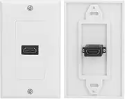 4K HDMI Wall Plate - High Speed Pass Through, No Welding, Recessed Multimedia Outlet for Home Theater