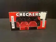 Vintage Somerville Game Interlocking Plastic Checkers Set 24 Original Box
