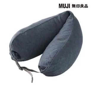 【MUJI 無印良品】微粒貼身靠枕/深藍