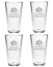 Susquehanna Set of 4 Smashed! Pint Glasses