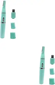 minkissy Sets Electric Eyebrow Razor Rechargeable Trimmer Painless Precision Tool for Lips Nose Hair Removal R-shape Thin Stainless Steel for Beginners