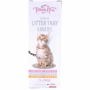 Trouble & Trix Plastic Cat Litter Tray Liners Large (50x37cm)