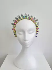 Miss Ice Maiden. Womens irridescent rhinestone headband fascinator