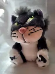 Plush Toy Keychain Gray Side Eye Gangster Lucifer Cinderella Disney Cat 5"