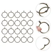 20Pcs Eyelet Curtain Hooks Drapery Hooks Clip Easy Open Curtain Clamps