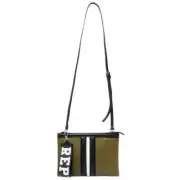 Replay FW3731.000.A0128.435 Crossbody Bag Women's Green Striped Removable Strap