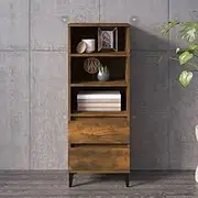 Generic Highboard Smoked Oak 40x36x110 cm Engineered Wood,Furniture,Cabinets & Storage,Buffets & Sideboards