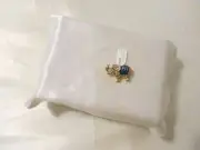 Charter Club 1-1/4” Gold Tone Crystal Blue & Green Enameled Elephant Pin C865
