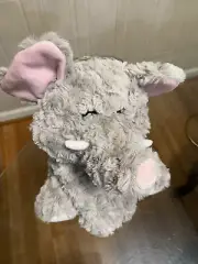 Kellypet 11” Poseable Elephant Dog Toy w/Squeaker Grey Kellytoy New