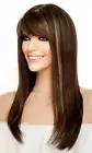 Lacey Rene of Paris Orchid Wig Long with Bangs Skin top Color Chocolate Swirl