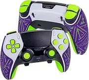 TALONGAMES Controller Grip Tapes Compatible with PS5 DualSense Edge, ELITE Version Color Anti Slip Tape, Compatible with PlayStation 5 Edge Grips, Multi-Texture, Sweat Ventilation, Skin Kit (purple &