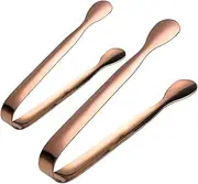 [Rosojodg] 2 x Pink Gold Sugar Flip-Flops, U-Shaped Ice Flip-Flops, Stainless Steel Candy Flip Flops, Mini Serving Flip-Flops, Appetizers, Kitchen Flip-Flops, for Birthday Party, Kitchen, Bar, Cafe Kitchen Tools