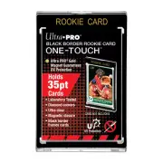 Ultra Pro BLACK Border ROOKIE One Touch Magnetic Trading Card Holder 35pt Size
