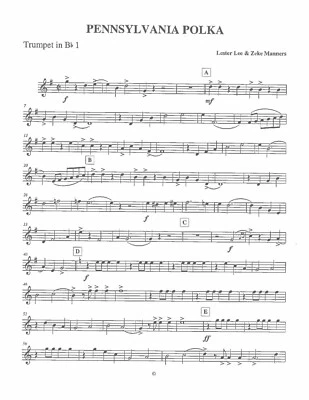 Pennsylvania Polka German Band/Brass Quintet/Oktoberfest Band Sheet Music