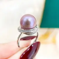 在飛比找樂天市場購物網優惠-DIY珍珠配件 925銀珍珠戒指空托 金色銀色指環托配10-