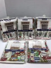 NOS CAMPBELLS SOUP Curtains 3 Ruffled Valance Valance, 2 Tailored Tiers 60"x36"