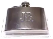 RARE NEW SEALED - J&B 2002 BLENDED SCOTCH WHISKY STAINLESS STEEL FLASK