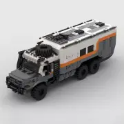 MOC Off-road Truck 6x6 Equipped for Overlanding / Expedition with Full interior