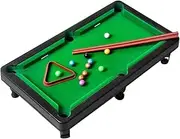 yuksok Mini Tabletop Pool Set Billiards Game Interaction Toy Miniature Pool Table Desktop Snooker Game Balls for Nursery Kids Adults