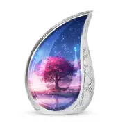 Starlit Blossom Urns - Teardrop Cremation Urn - Miniature Urn