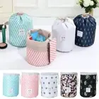 Multicolor Drawstring Bag Circular Cosmetic Bag Fashion Makeup Bag