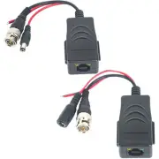 ENS Pair of 1 Channel HD Video&Power&Data Passive Balun, Cat5E/6 RJ45 to BNC