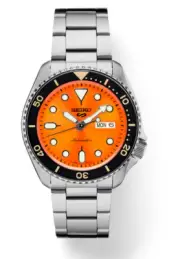 Seiko 5 Sports Automatic 42.5mm Orange Dial Stainless Steel Watch SRPD59