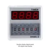 ProgrammableDelay Time Relay Timer 0.1S-99H 8-Pin DH48s S (12V AC/DC)