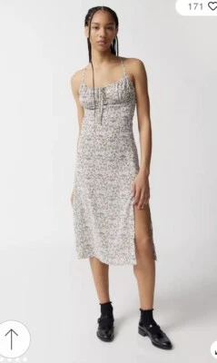 urban outfitters Daisy Street Floral Cross-Back Midi Dress Size UK10