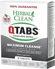 B.N.G. Herbal Clean Detox Q Tabs Maximum Strength Cleansing Formula, 10 Count