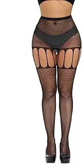 [Generic] Push up Lingerie Dot Stockings Vintage Thin Mesh Women's Sexy Pantyhose Print Plus Size Lingerie Set