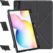 DONGZHU Case for Samsung Galaxy Tab S6 Lite 10.4 inch 2022/2020, Multi-Angle Viewing Auto Wake/Sleep Cover for Samsung Galaxy S6 Lite Tablet (Model:SM-P610/P613/P615/P619)-Black