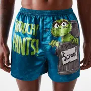 Oscar The Grouch License Satin Boxers