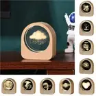 Warm Lights Wood Crystal Night Light Wooden Base Crystal LED Nightlights Desk
