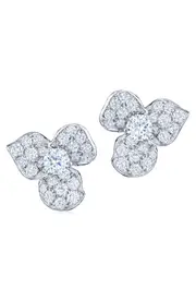 Kwiat Diamond Flower Stud Earrings in White Gold at Nordstrom One Size
