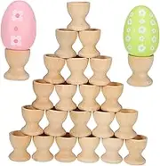 Happyyami Cartoon Egg Holders Egg Tray for Fridge Wooden Storage Cup for for Homes