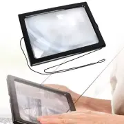 Large Magnifying Glass With Light Led Lamp Giant Magnifier Reading Hands Free 4X