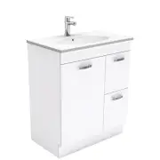 Fienza Rotondo Unicab 750 Vanity on Kickboard Gloss White ROT75NKR