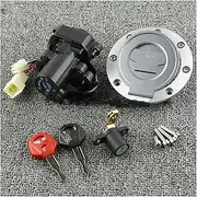 Ignition Switch for MT09 MT07 FZ09 FZ07 FJ09 FZ10 All Car Lock Motorcycle Ignition Switch Lock Key Gas Tank Cap Cover Motorcycle Ignition Switch Lock(Key with Logo)