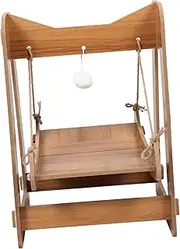 Yardwe Cat Swing Shaker Cat Swing Hammock Cat Rocking Chair Sofa Bed for Cats Cat Hammock Standing Swing for Indoor Cats Pet Hanging Bed Cat Bed Swing Cat Resting Nest Rope Beige